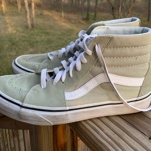 olive green high top vans